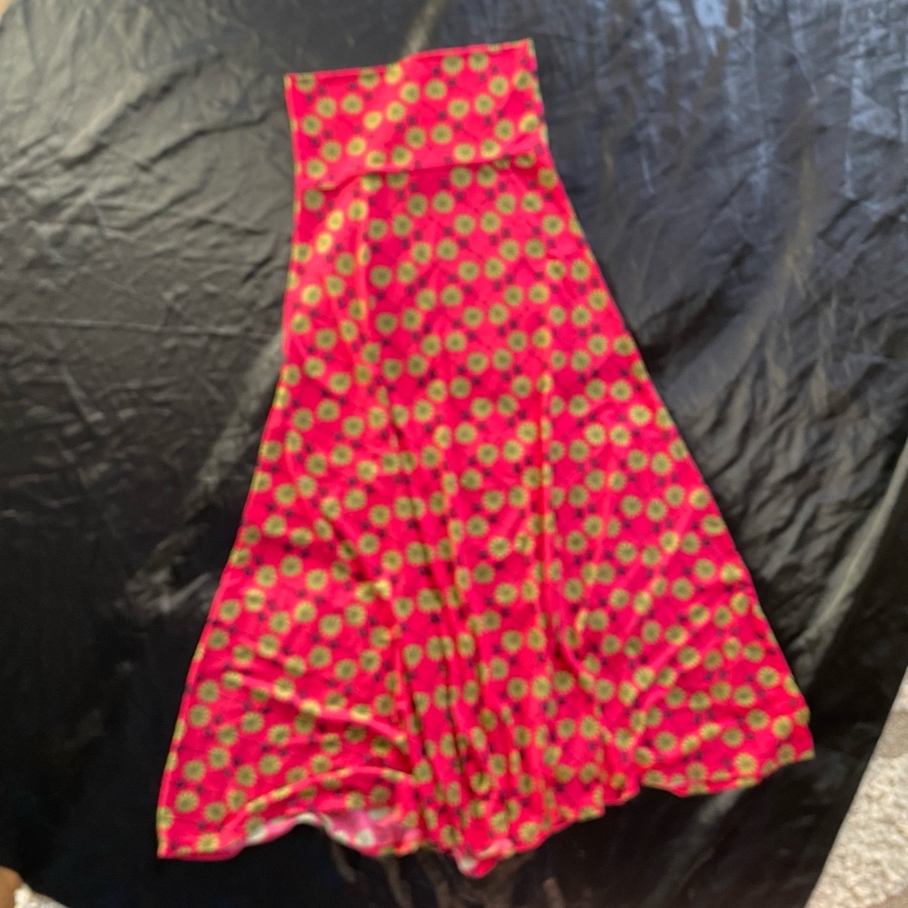 LuLaRoe pink Floral A-Line Skirt